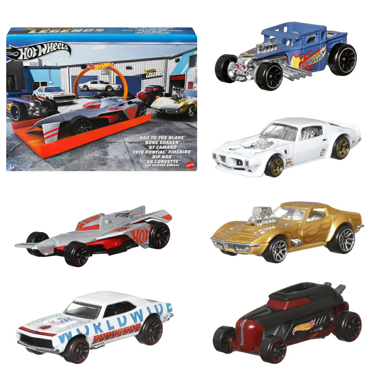 Hot Wheels Legends, Multipacote com 6 Veículos Colecionáveis e